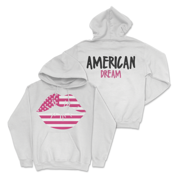 Zoe Day - Lips Hoodie - White For Cheap