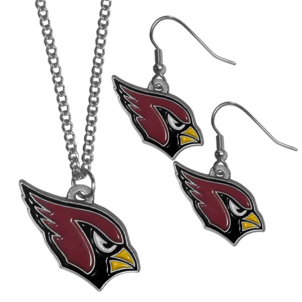 Arizona Cardinals Dangle Earrings and Chain Necklace Set Online Sale