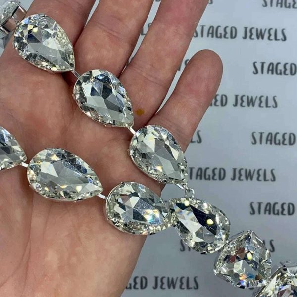 Shine Rhinestones Oversized Crystal Pendant Necklace for Women Luxury Big Square Statement Necklaces Free Shipping Accessories Discount - Image 5