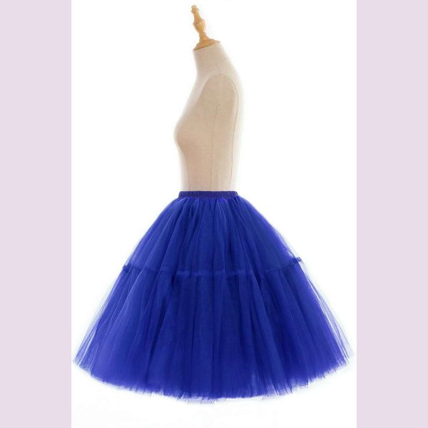 BABYONLINE Fluffy Tulle Skirt Petticoat Adult Elastic Waist Underskirt Layers Bridal Midi Tutu Skirts Women Prom Evening on Sale - Image 5